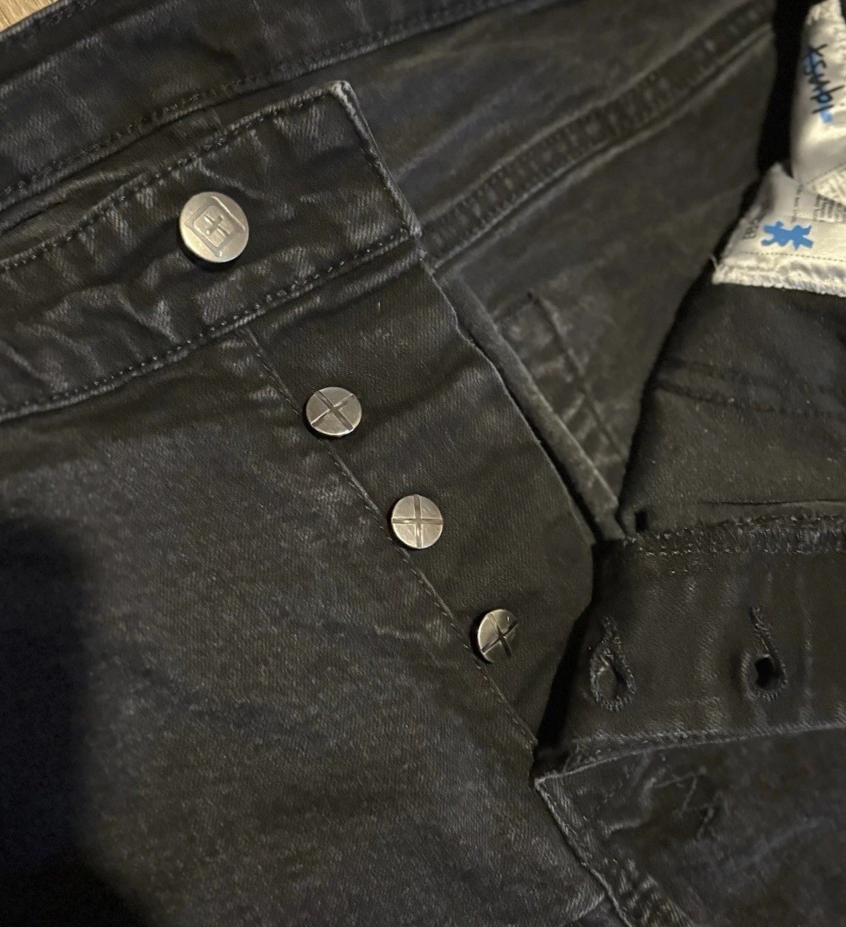 Ksubi Black Skinny Slim Stretch Denim Jeans Cotton Elastane 5-Pocket Men 36