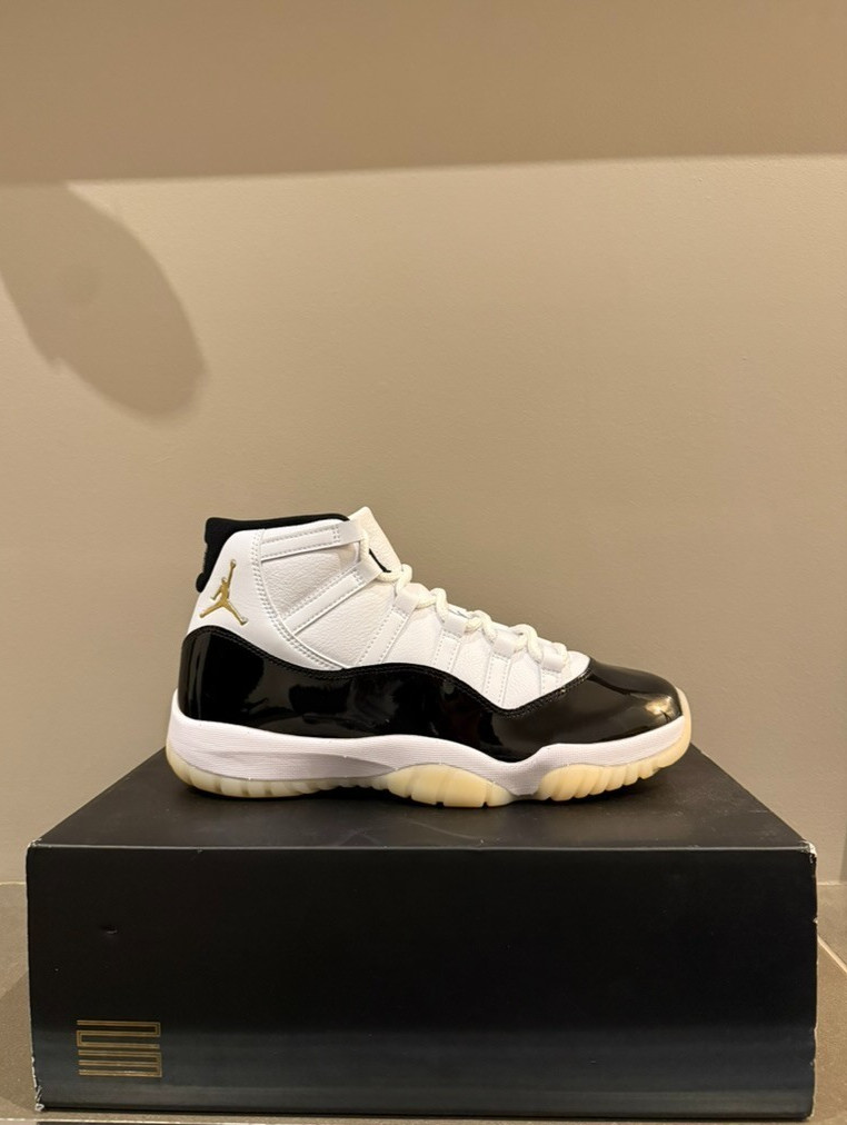 Nike Air Jordan 11 Retro Gratitude DMP Black White Gold Men’s US 11 CT8012-170