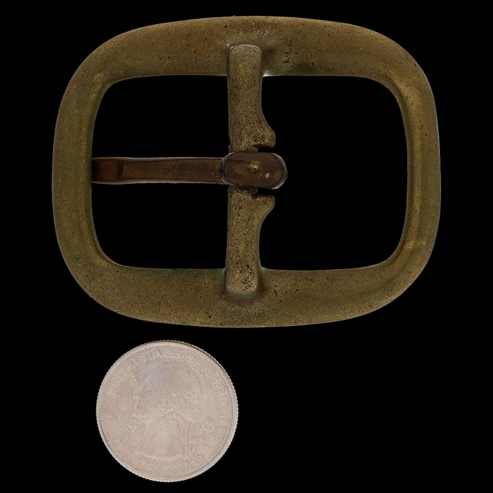 1.25″ Brass Plain Centerbar Antique Western Cowboy Workwear Vintage Belt Buckle