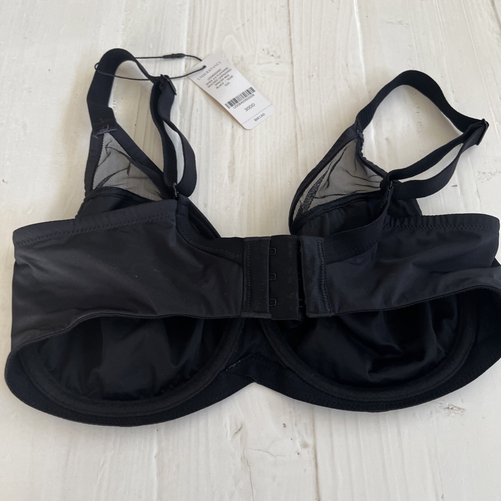 Understance Shea 2.0 Flexwire Molded Unpadded Spacer Bra Black ~ 30DD NWT