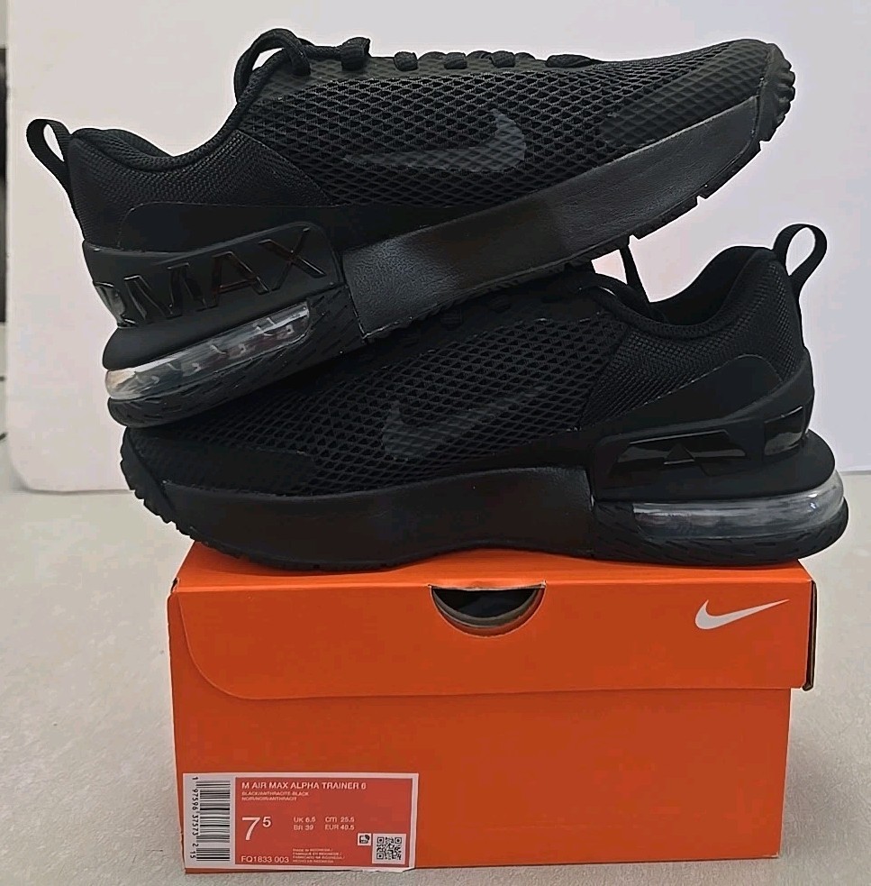 Nike Air Max Alpha Trainer 6 Men’s Workout Shoes (Black/Black/Anthracite)