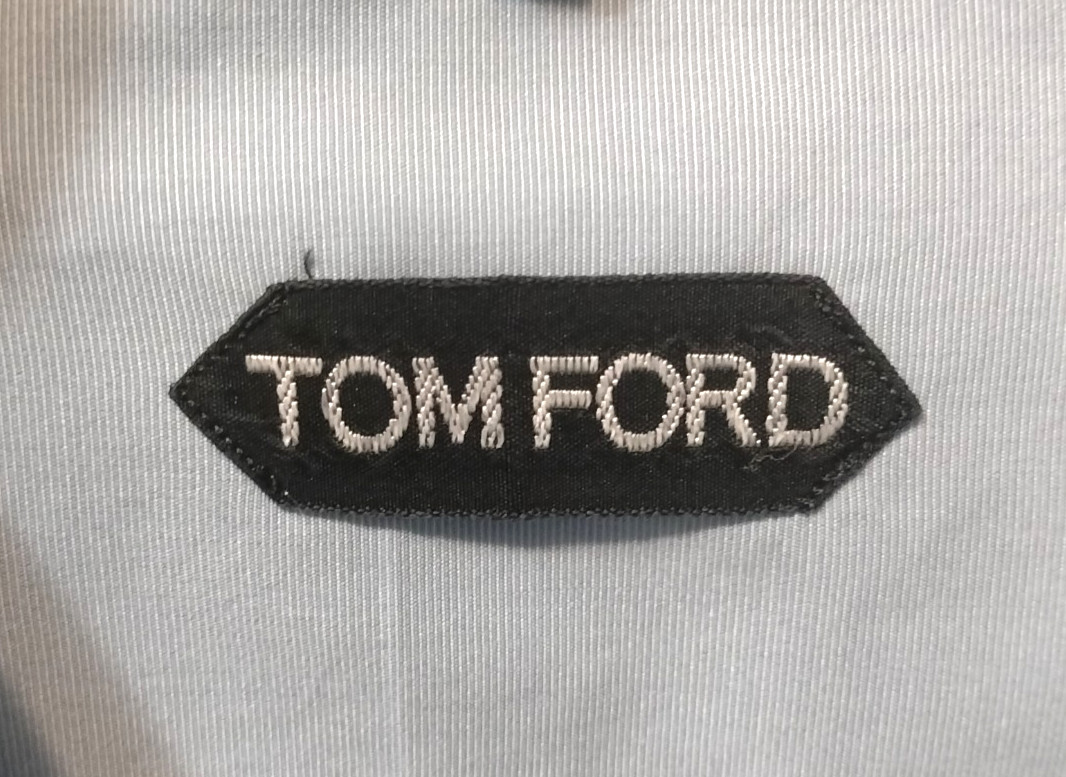 TOM FORD Men’s Dress Shirt Classic Blue 17/43 Cotton Made in Switzerland