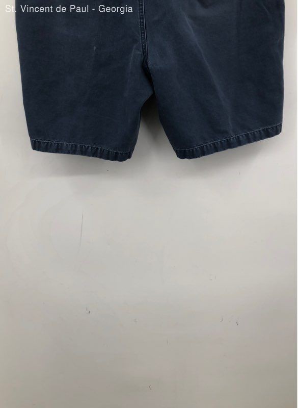 Columbia Blue 100% Cotton Duck Canvas Fatigue Cargo Fishing Shorts Good – Size L