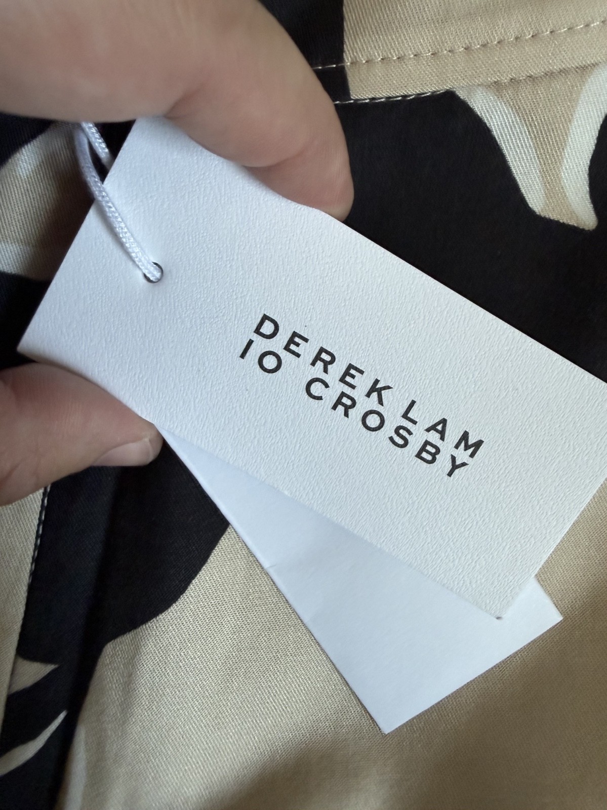 Derek Lam 10 Crosby Designer Slacks Cream & Black Wide-Leg Women’s Size 2