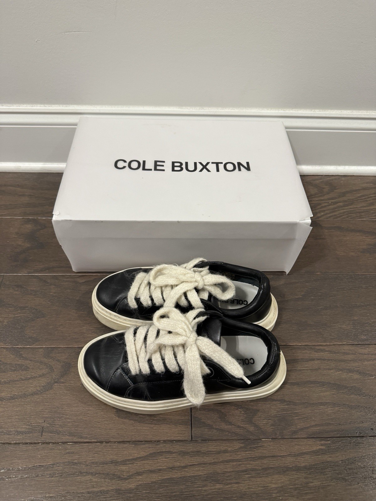 Cole Buxton Wilson Sneaker Men’s UK 6 EU 40 Black Leather Low Top Lace-Up