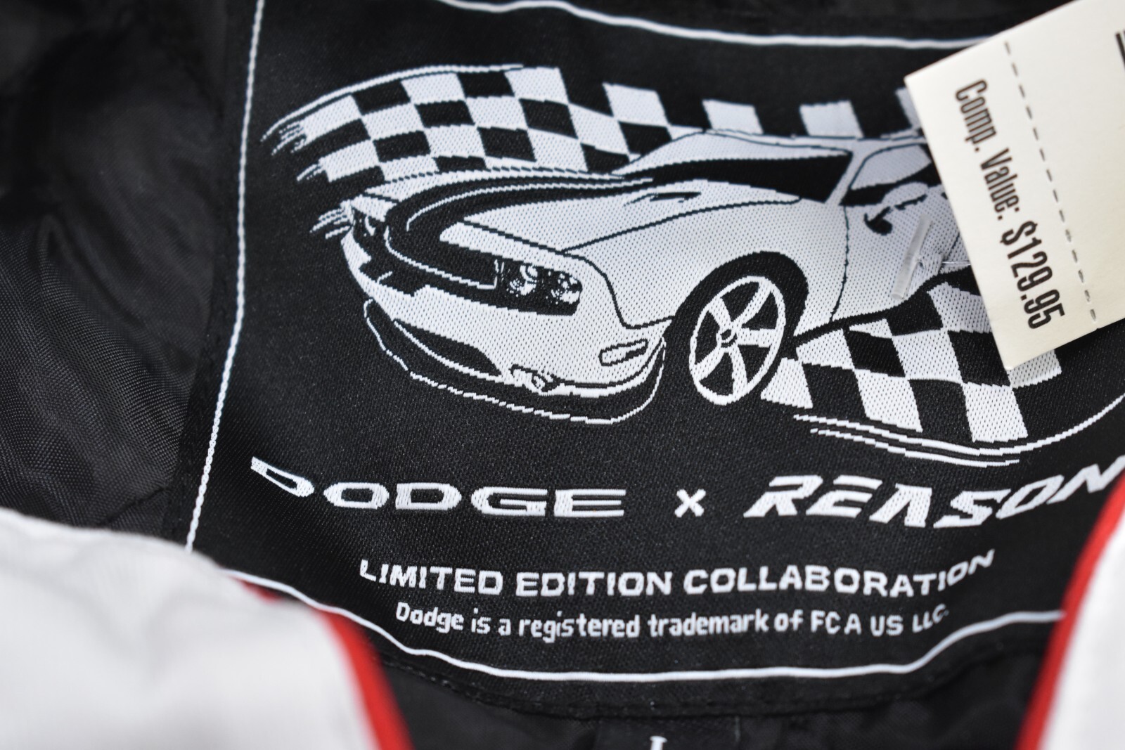 Dodge x Reason Limited Edition Collaboration Snap Button Front Speedway Jacket L