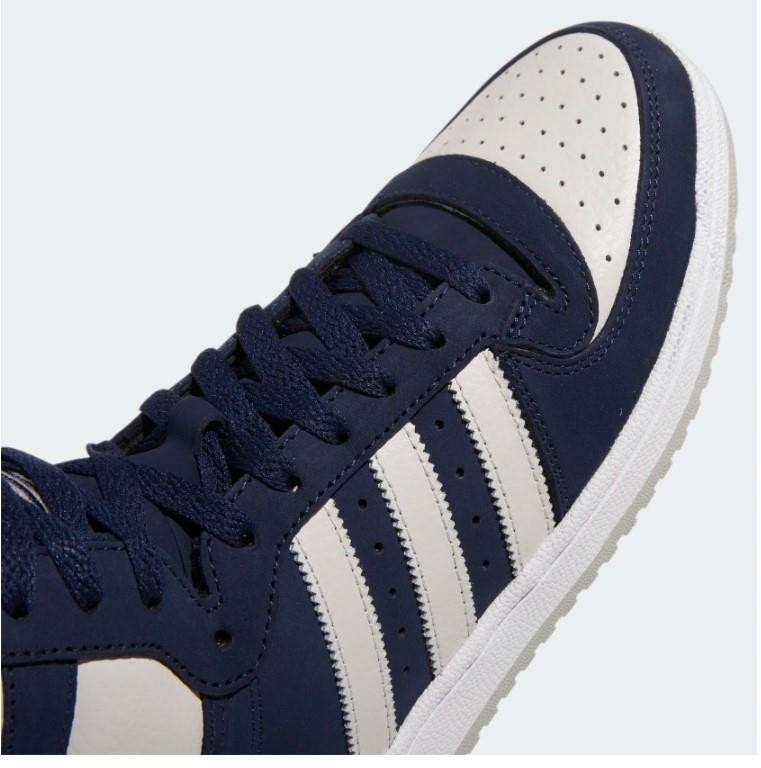MENS ADIDAS TOP TEN RB LEATHER SKATE NAVY BLUE GREY RETRO BASKETBALL SHOES Sz 7