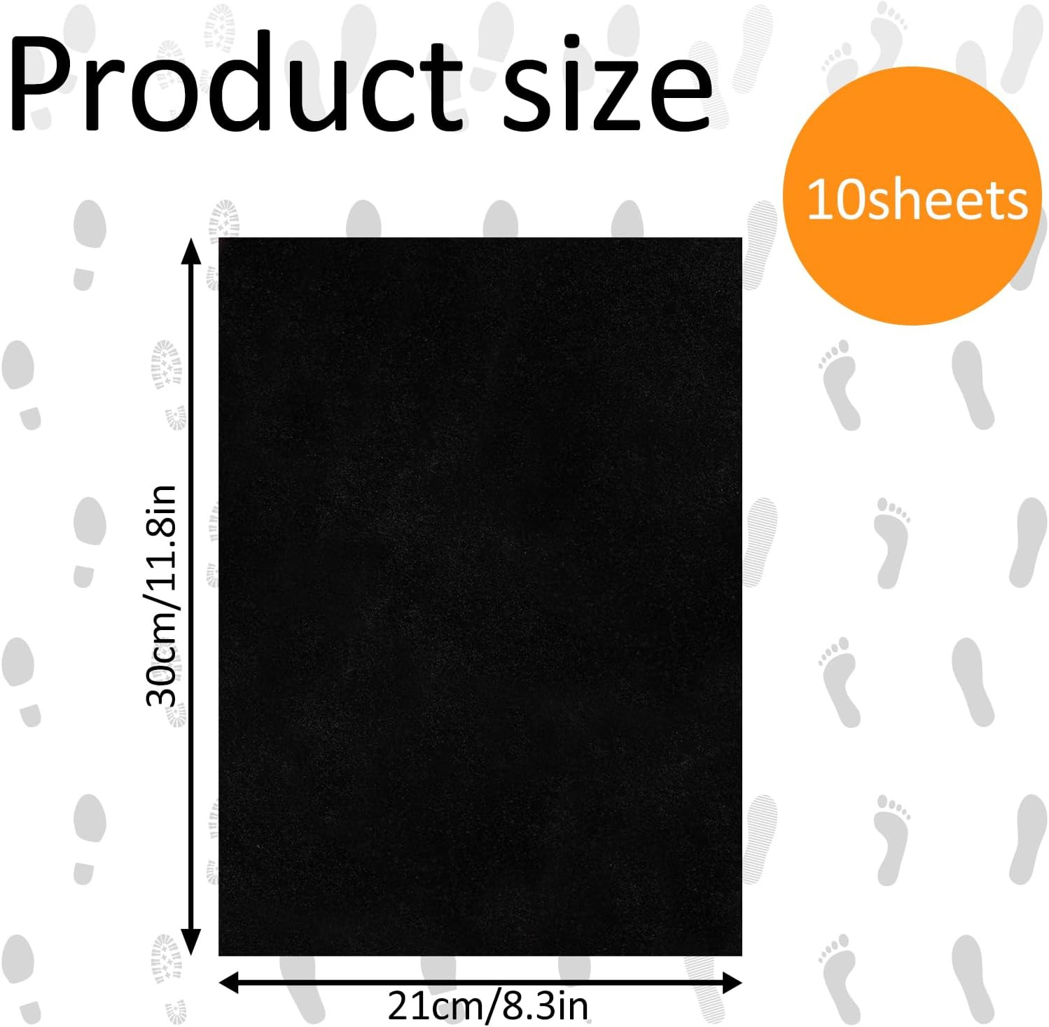 10 Pcs Stick-On Faux Suede Soles for Dance Shoes, 11.8”X8.3” Black Suede Sheets，