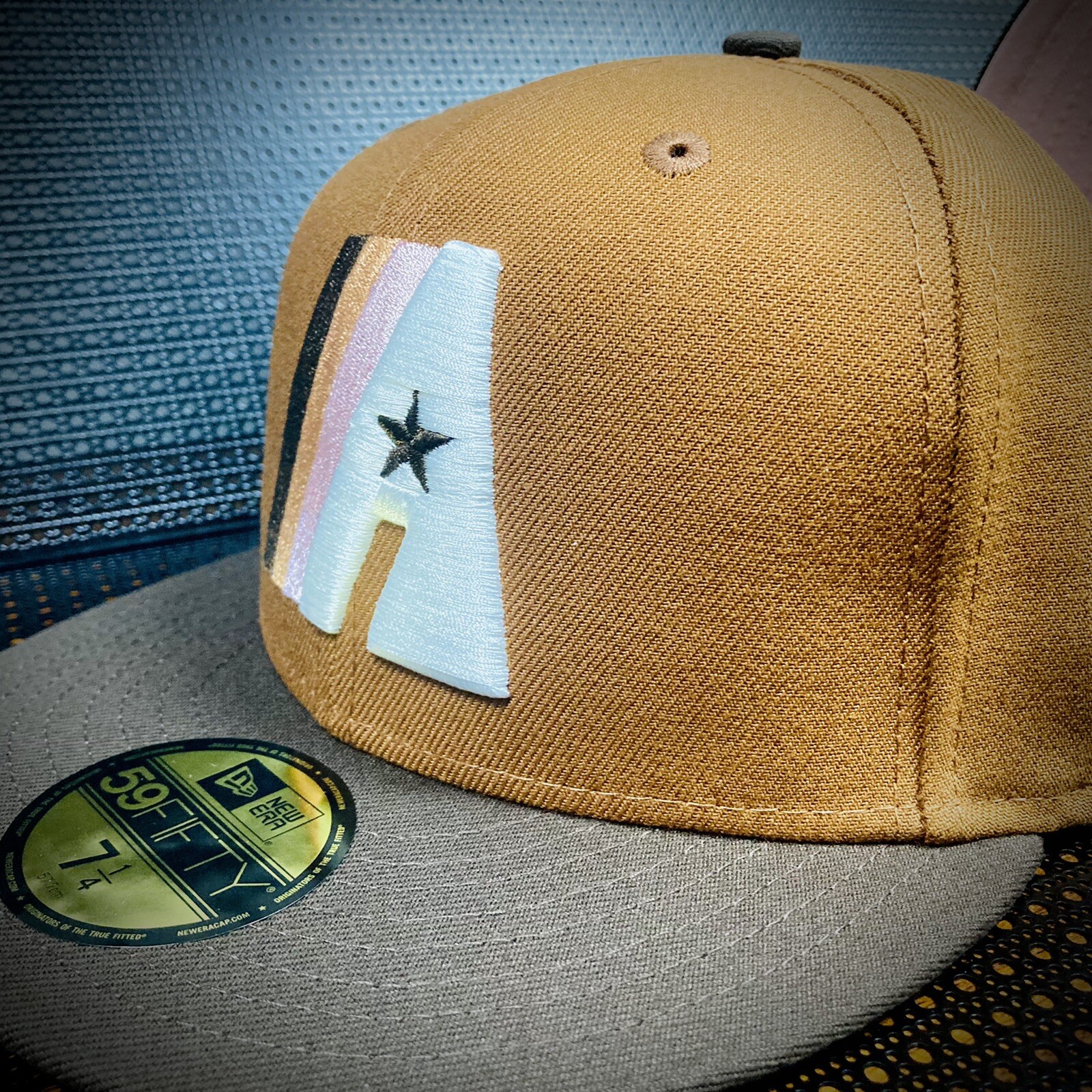 New Era 59Fifty 7 1/4 Astros Houston “ Just Drop 12” Fitted Hat Club Brown