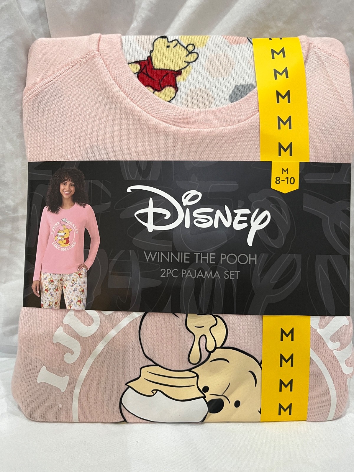 Winnie The Pooh Women’s 2-Piece Pullover and Jogger Pajama Set Pink U Pick New