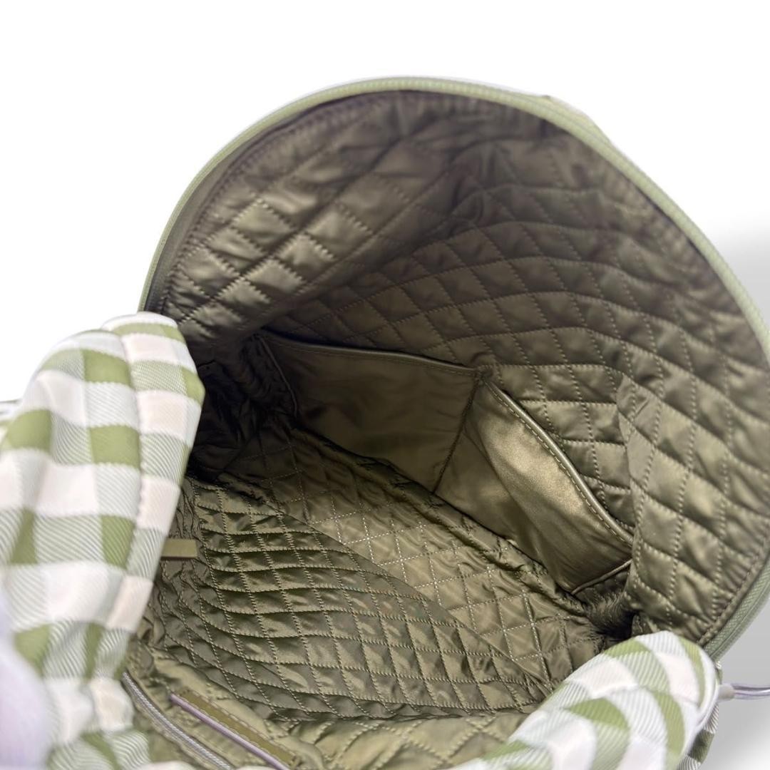 Good Condition 21AW Tory Burch Backpack Gingham Check Robinson Nylon