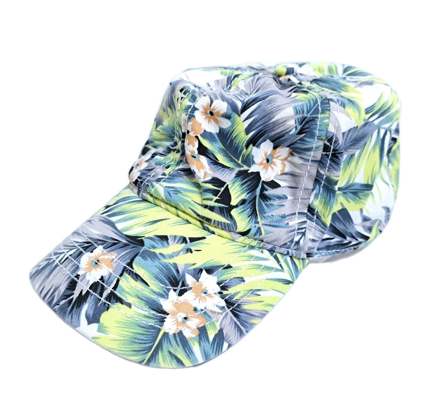 Hawaiian Tropical Floral Island Hat Cap Multicolor Snapback Beach Pool Summer