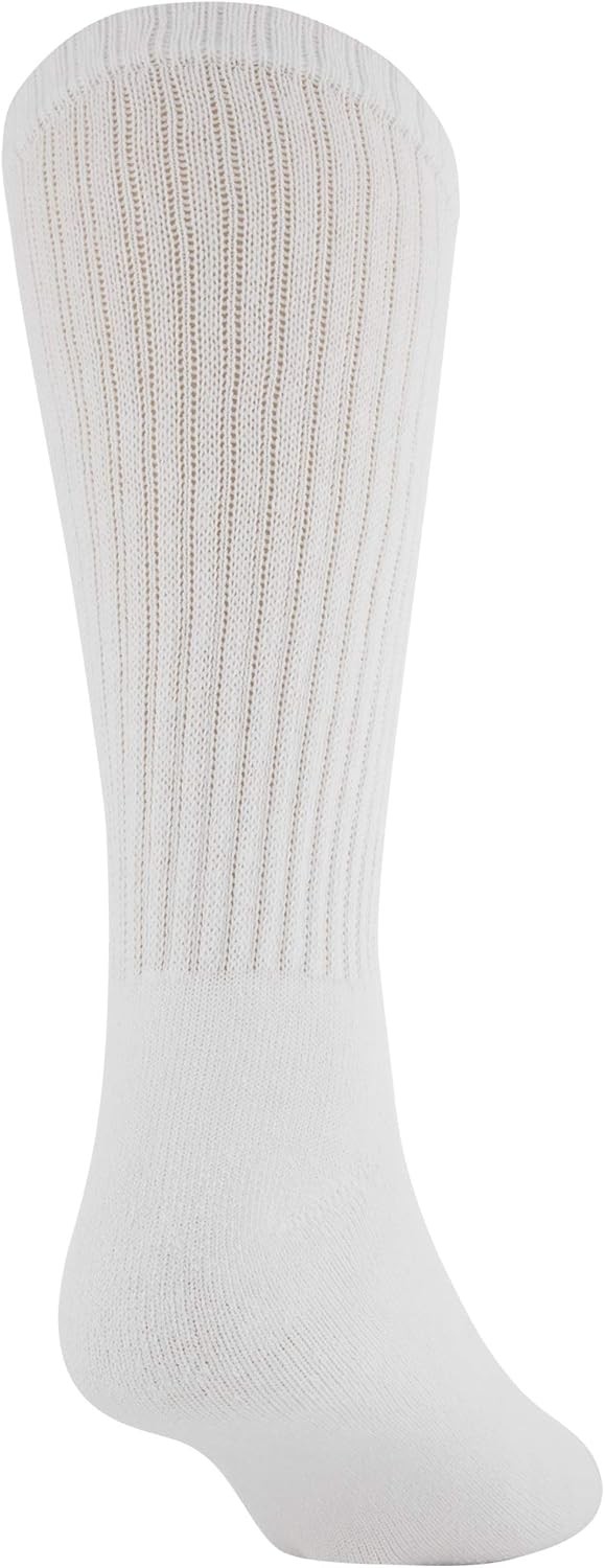 6 Pair Gold Toe Mens Cotton Crew Athletic Sock White Sock Size 13-15 Shoe 12-16