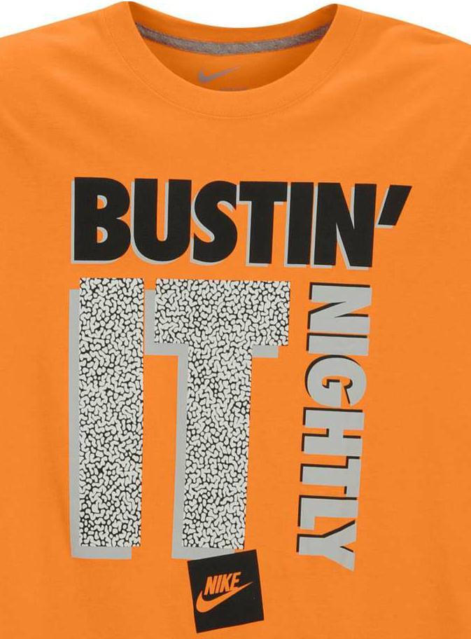 Nike “Bustin’ It Nightly” T-Shirt Orange Blaze Men’s Small Medium Large BNWT
