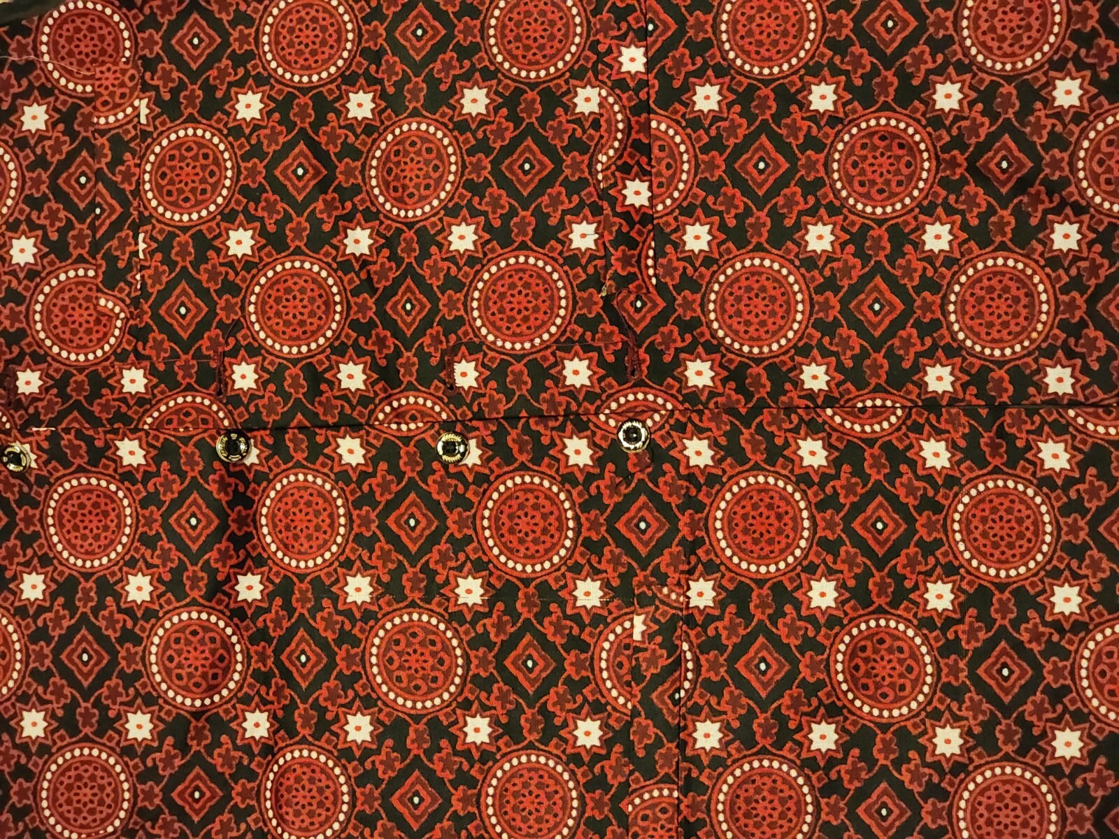 Men Traditional Sindhi Ajrak Print Waistcoat.