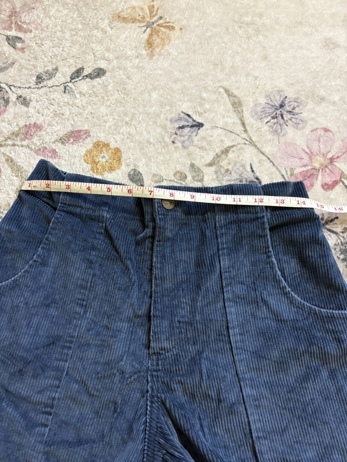 Vintage Ocean Pacific Longriders Surf Corduroy Shorts Navy Blue size 30