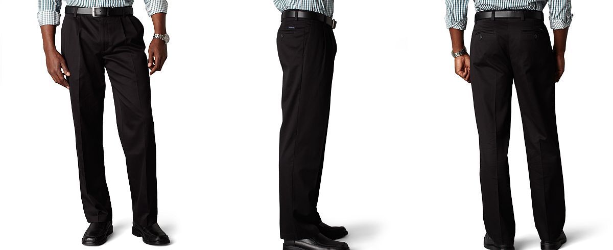 2 pair Mens Pants work Blue Gray Black Khaki Green 28 29 30 31 32 33 34 36 38