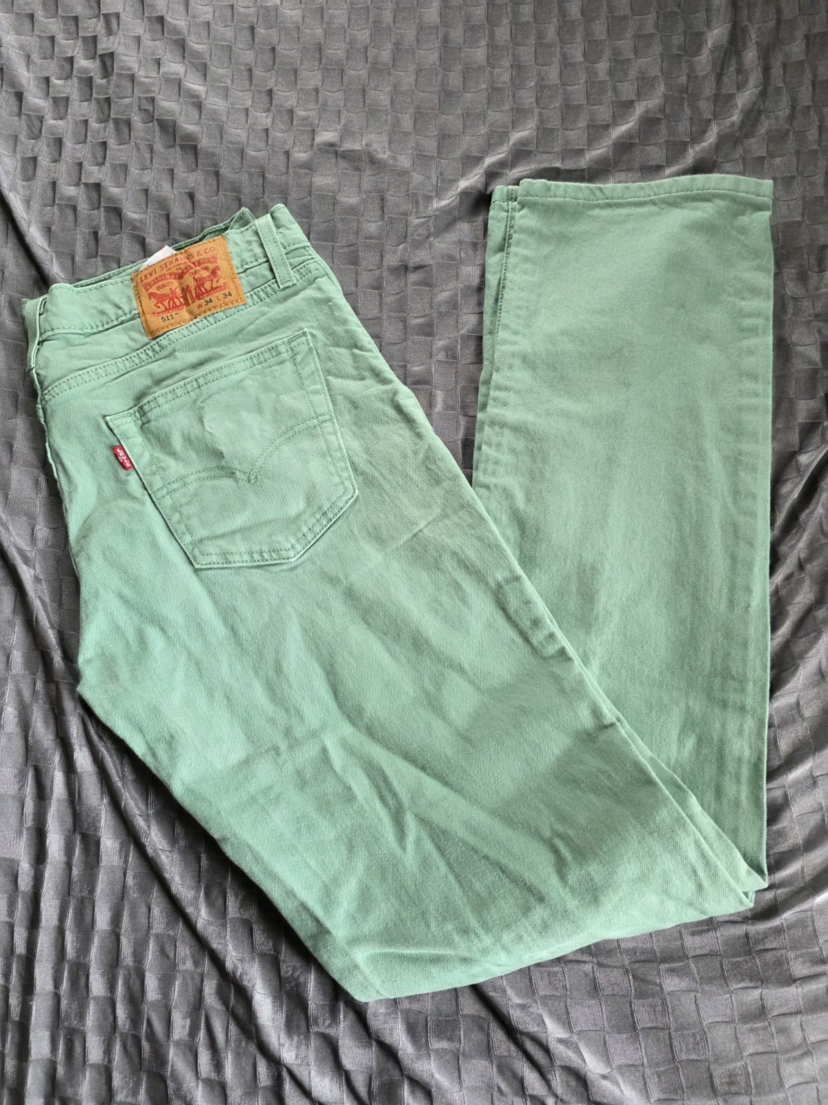 Levi’s Men’s 511 Straight Leg Light Green 34×34 Jeans