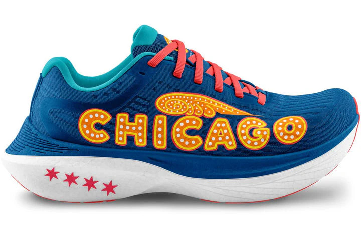 Men’s Topo Athletic Specter 2 Chicago, Navy/Orange, 9.5 D Medium US