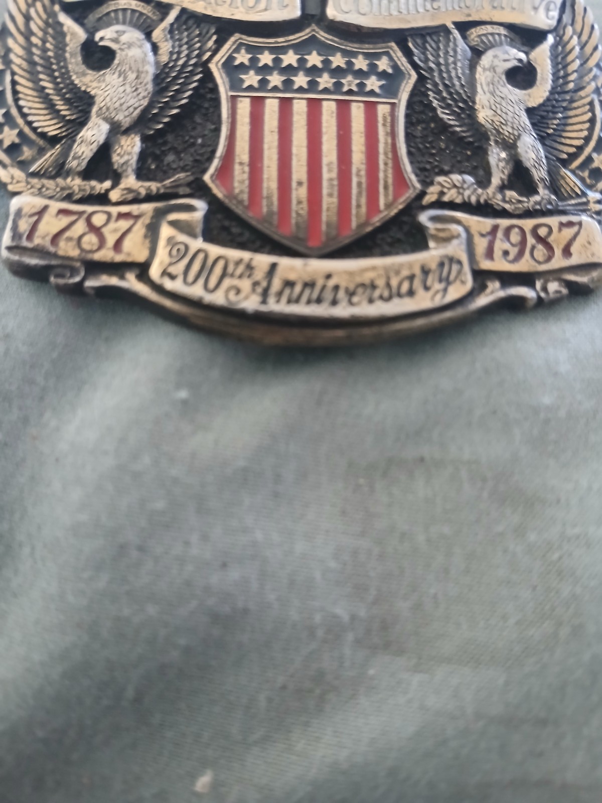 1787-1987 Vintage Belt Buckle. 200th Anniversary Edition 5oz’s Solid Bronze