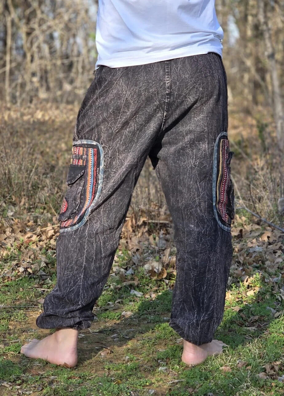 Organically Handmade Natural Stonewashed Colorful Hemp Cotton confy Pant