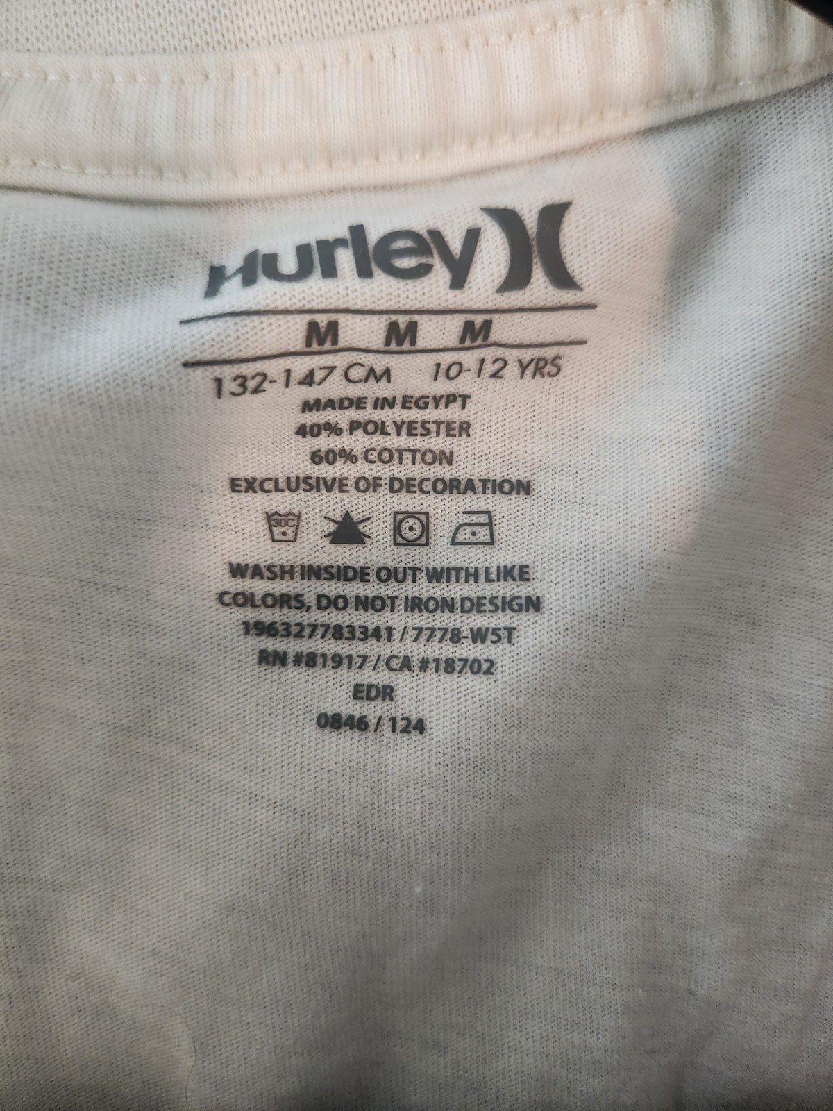 Hurley Boys T-shirt Short Sleeve Graphic Palm Trees Size M