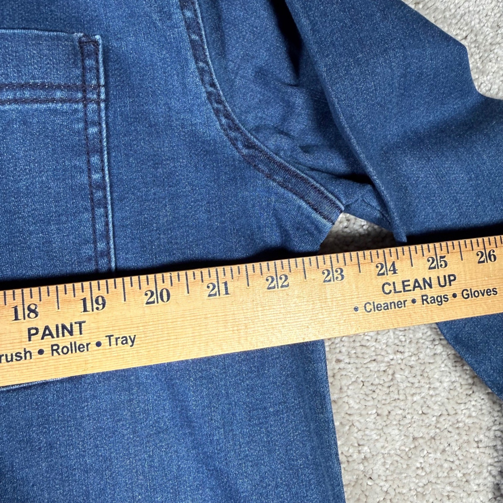 NWT Folk Nelson Men’s L Denim Chore Jacket Blue Corduroy Collar Workwear Coat