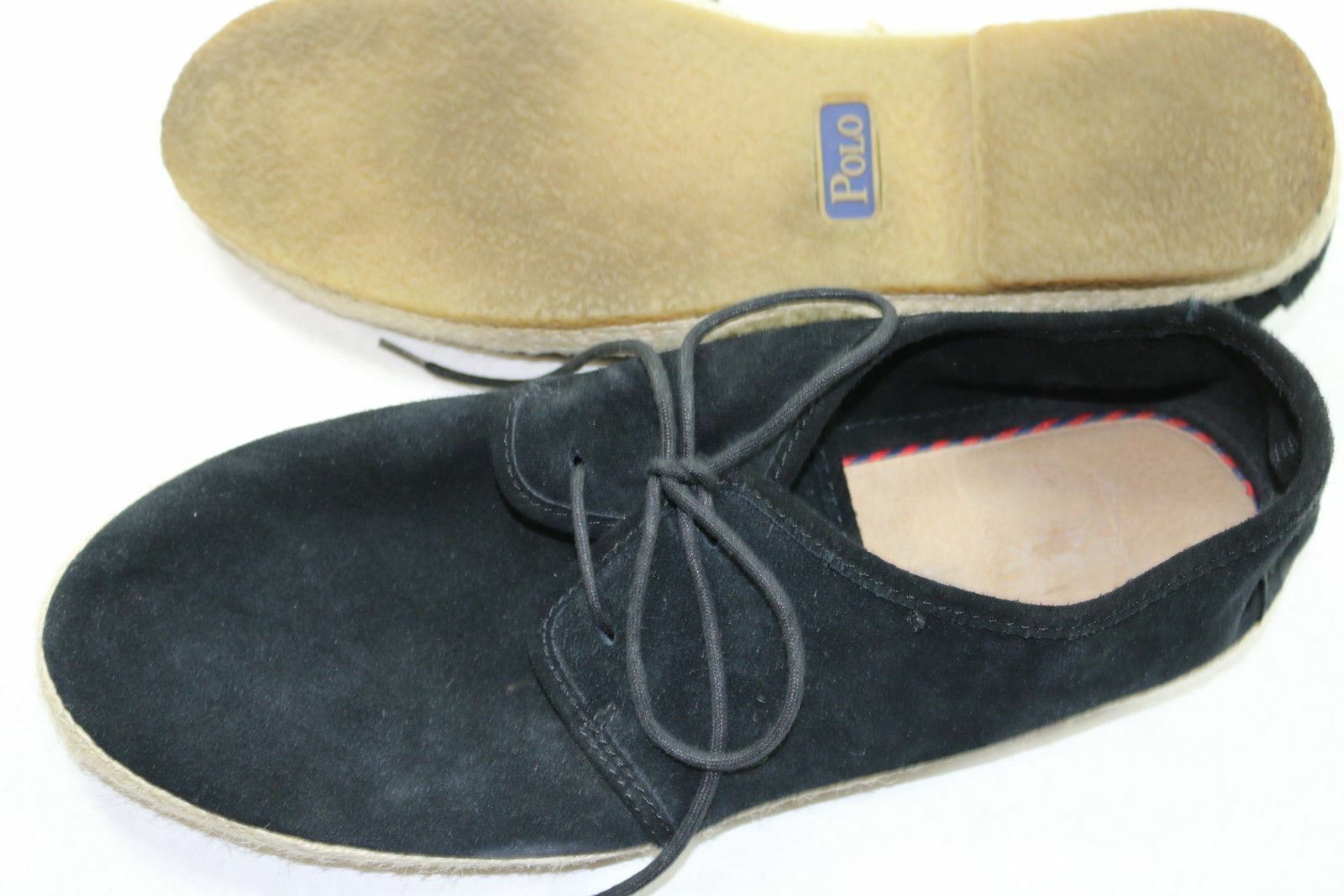 Mens Polo Ralph Lauren Worthing II Black Suede Shoes 13 D A044