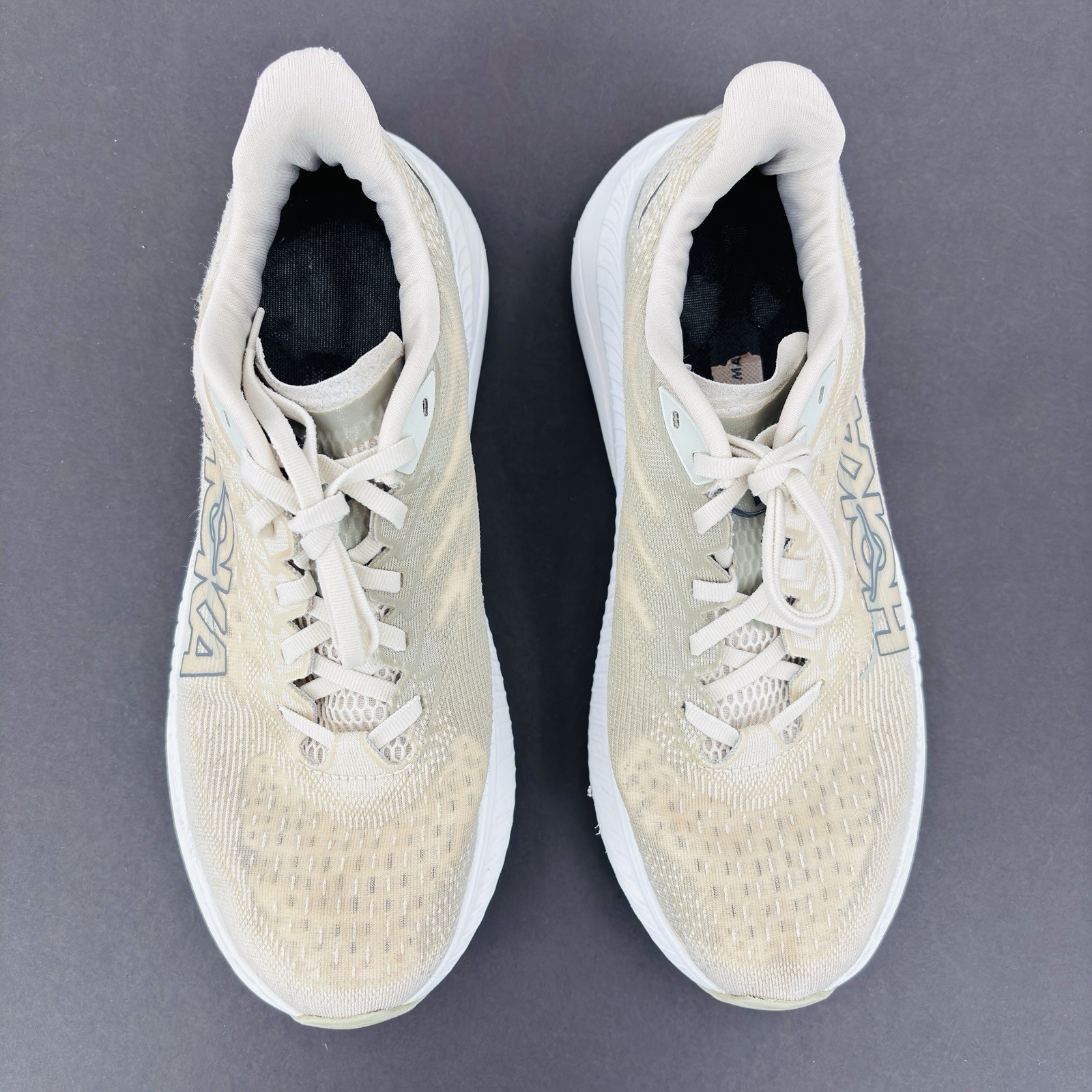 Mens 10 D Hoka One One Mach 6 Running Shoes Oat Milk Barley Athletic Sneakers