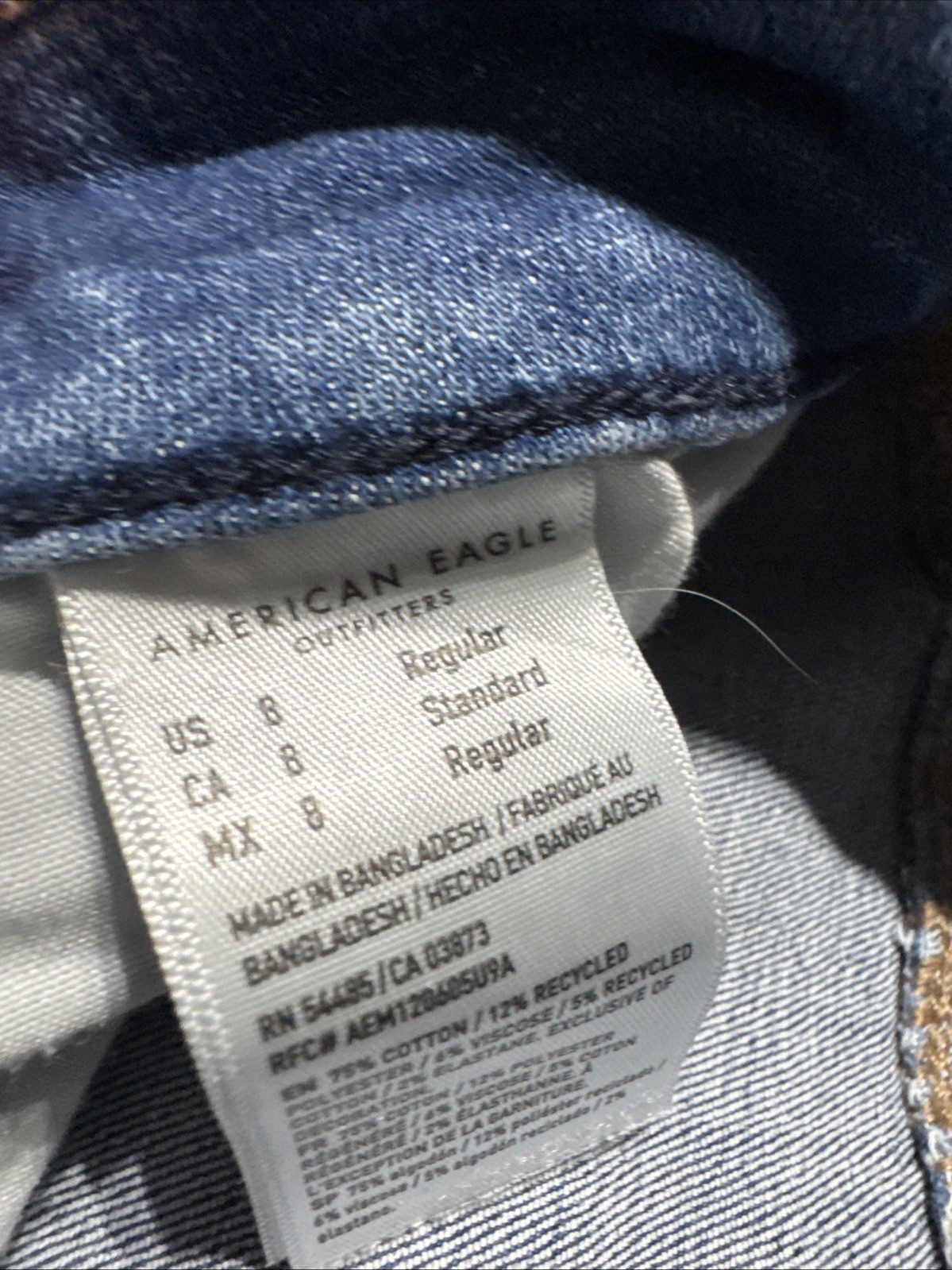 American Eagle Curvy Jeggings Women’s Blue Medium Wash Size 8