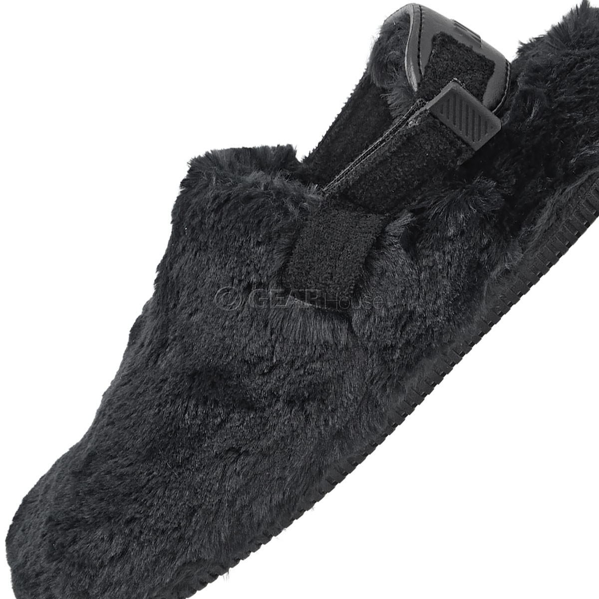 Nike Calm Womens Fuzzy Mules Slipper Sandals Faux Fur Black, Pick Size
