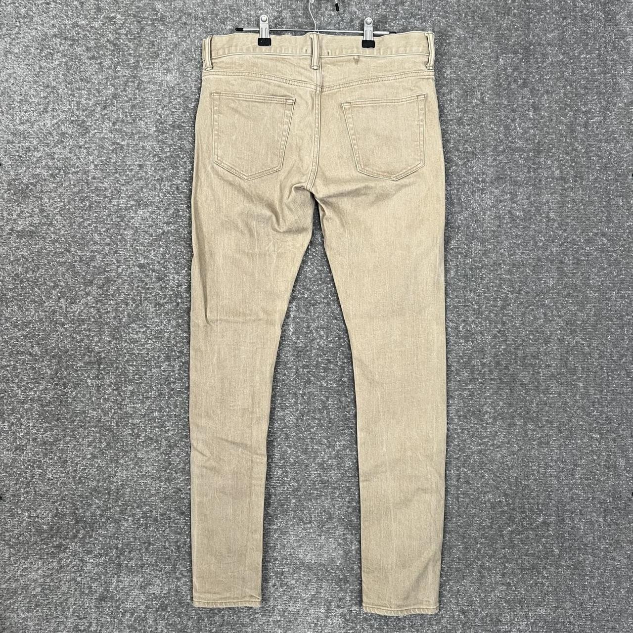 John Elliot Made In Japan Men’S Beige Slim Fit Jeans Size 31 Fits 33X32