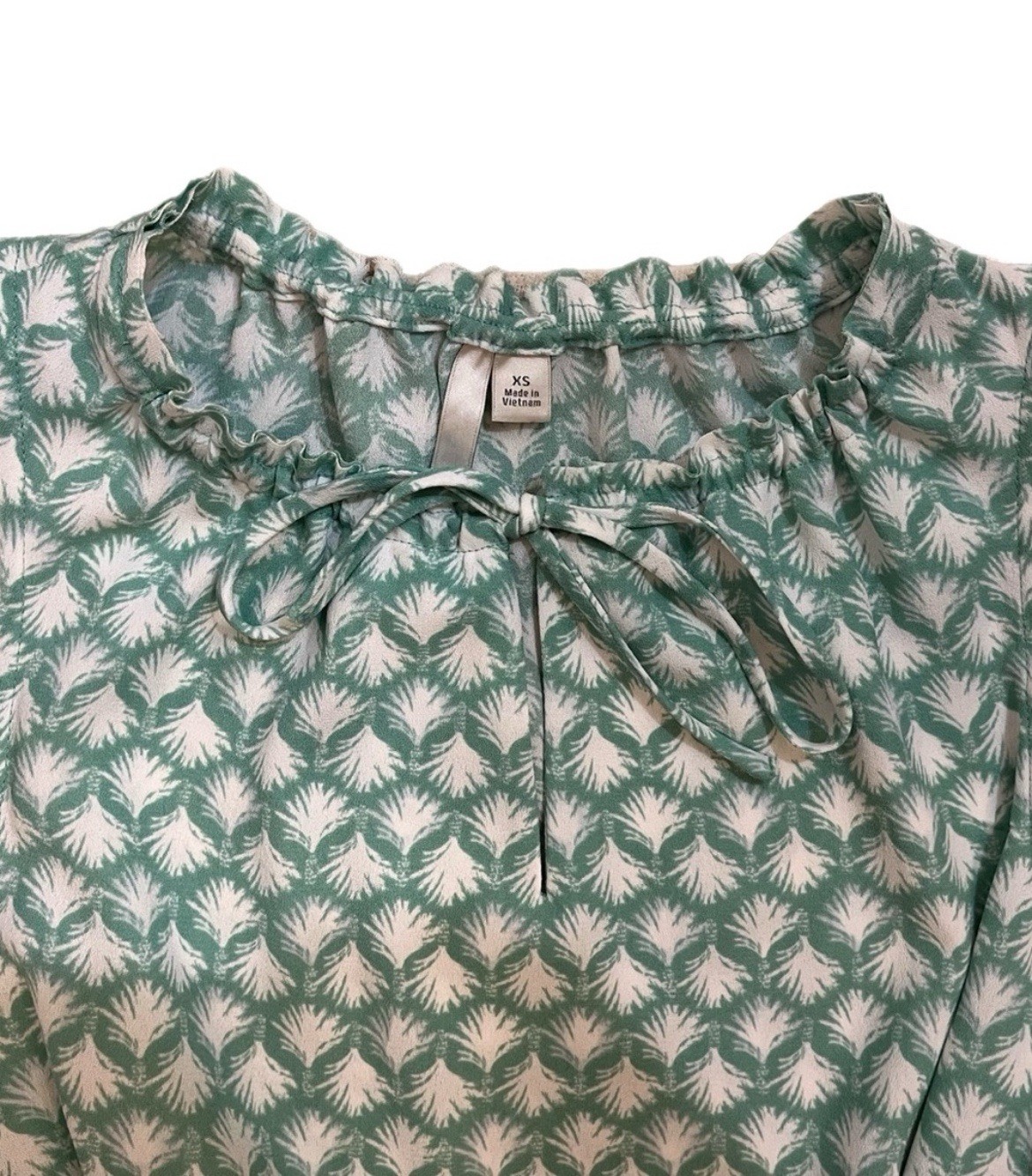 👗 LC Lauren Conrad Mint Patterned Midi Dress w/ Belt~Women’s Sz XS~Sleeveless