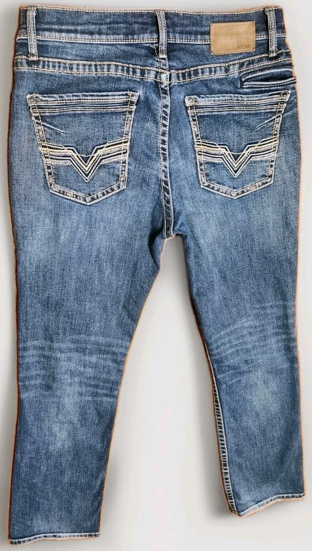 BKE Jake Bootleg Jeans Men’s Size 34×32 Cell Phone Pocket Buckle Denim Pants