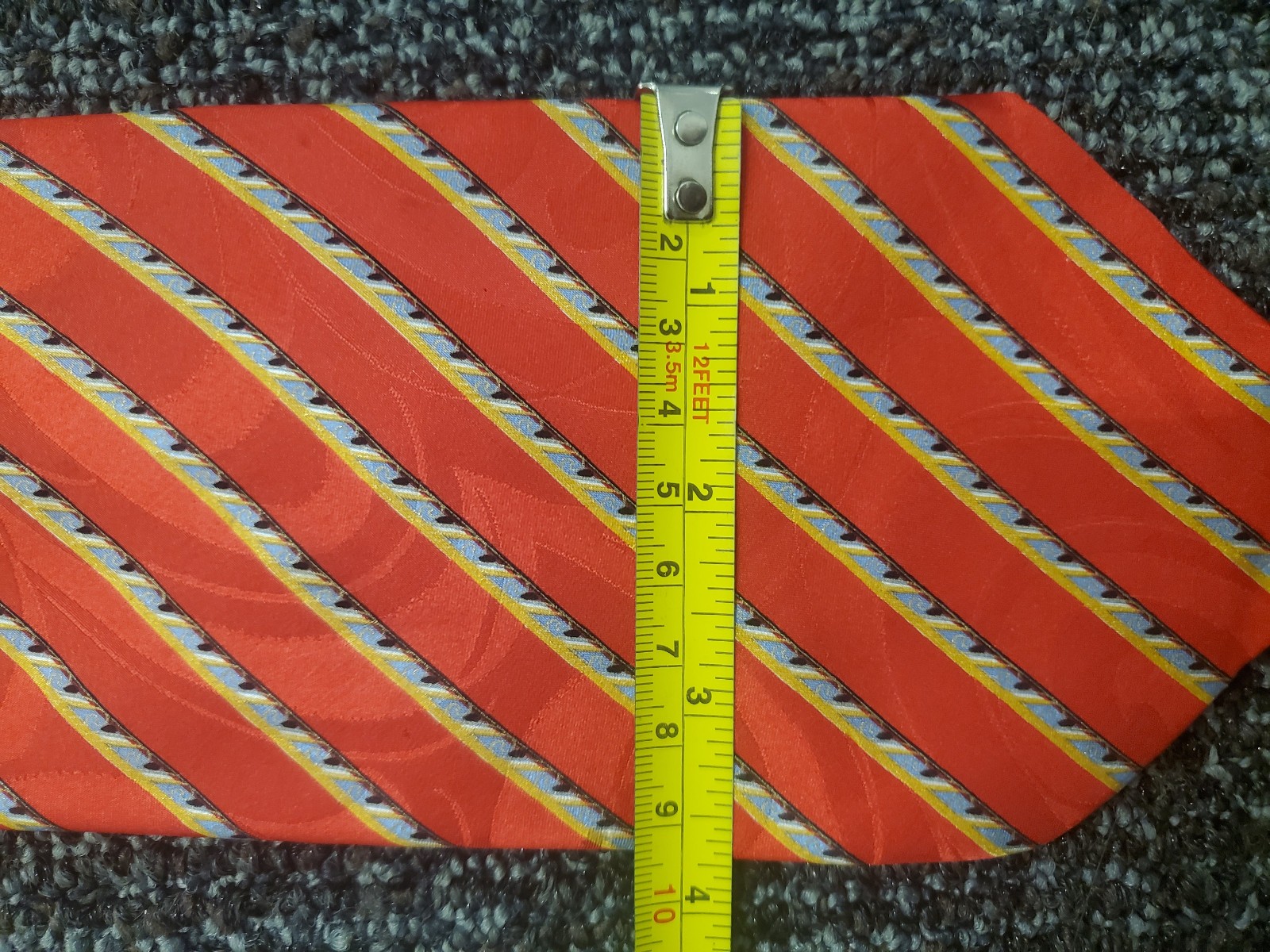 brioni tie silk red stripes diagonal red