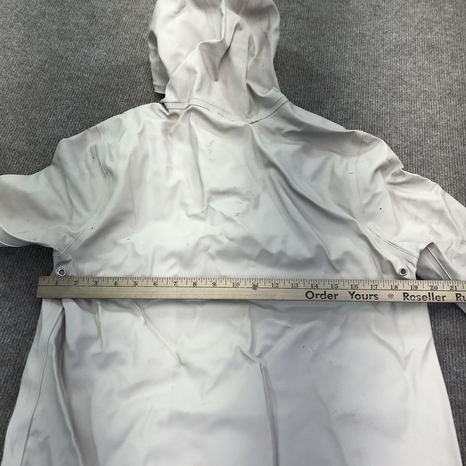 Stutterheim Stockholm Raincoat Jacket Womens XS Light Sand Hooded Waterproof