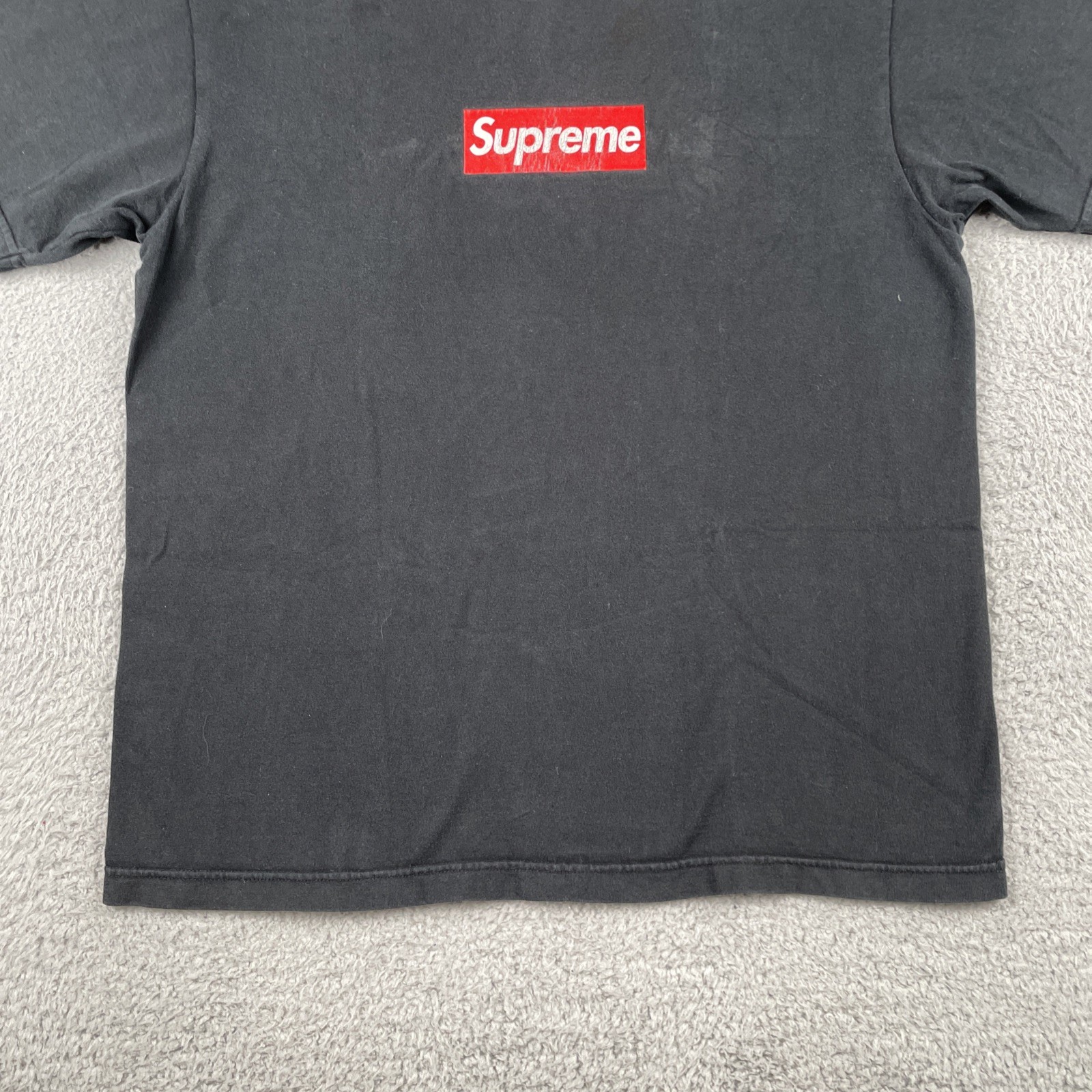 Vintage Supreme Box Logo Adult Medium Black Short Sleeve T Shirt Y2K Streetwear