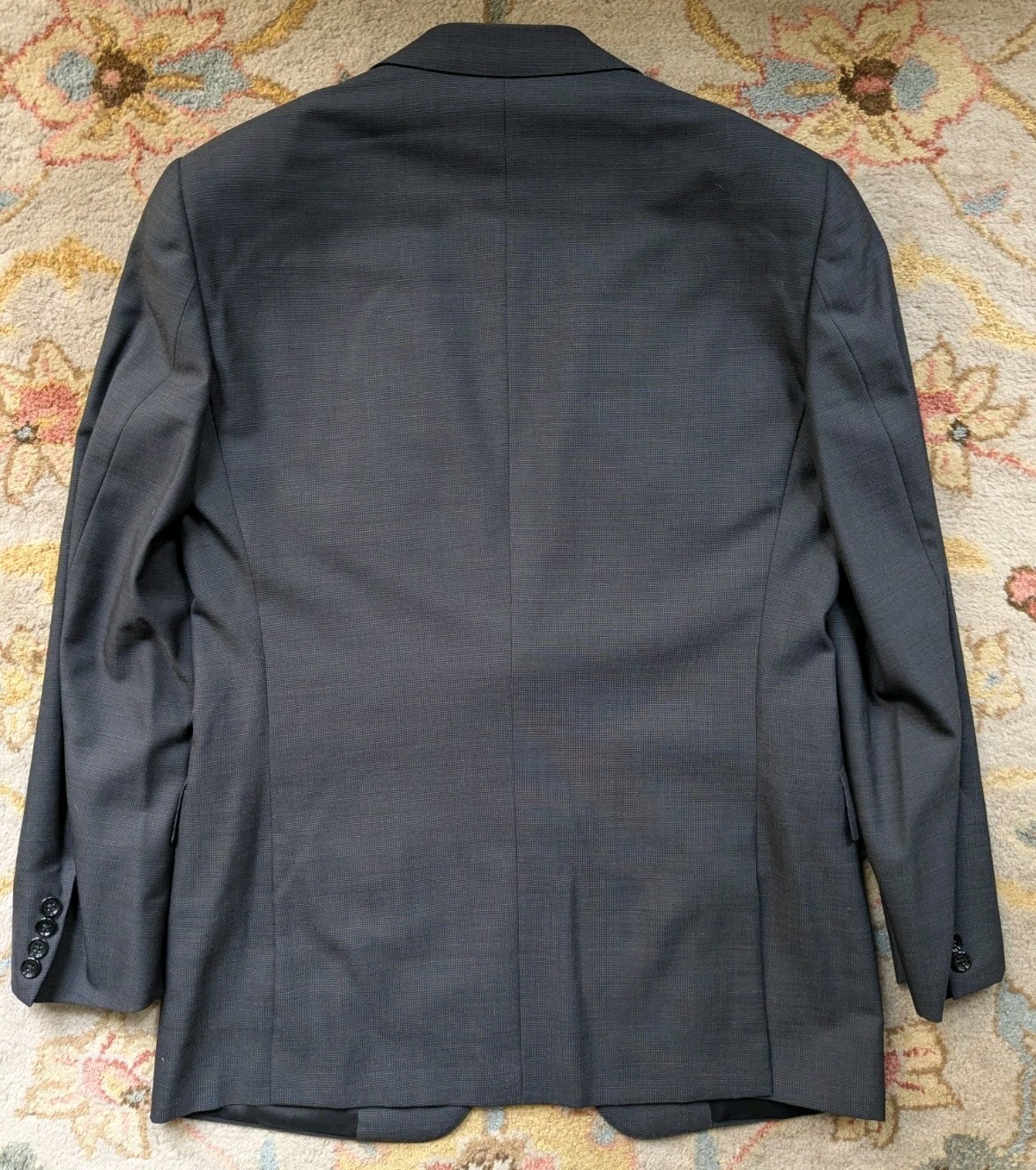 Ralph Lauren Black Label Italy Gray Nailhead Suit 40R 31×31 Full Canvas Wool
