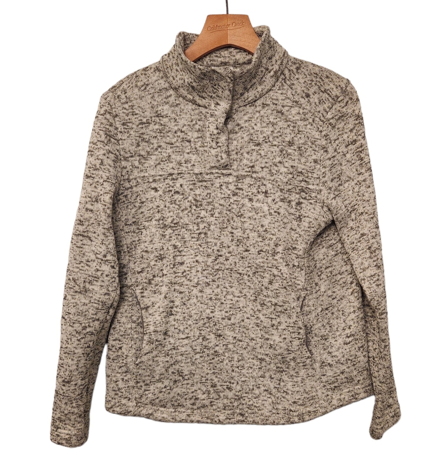 Kyodan Sweater Freedom Trail Pullover 1/2 Zip Gray Pockets Outdoors Womens Med