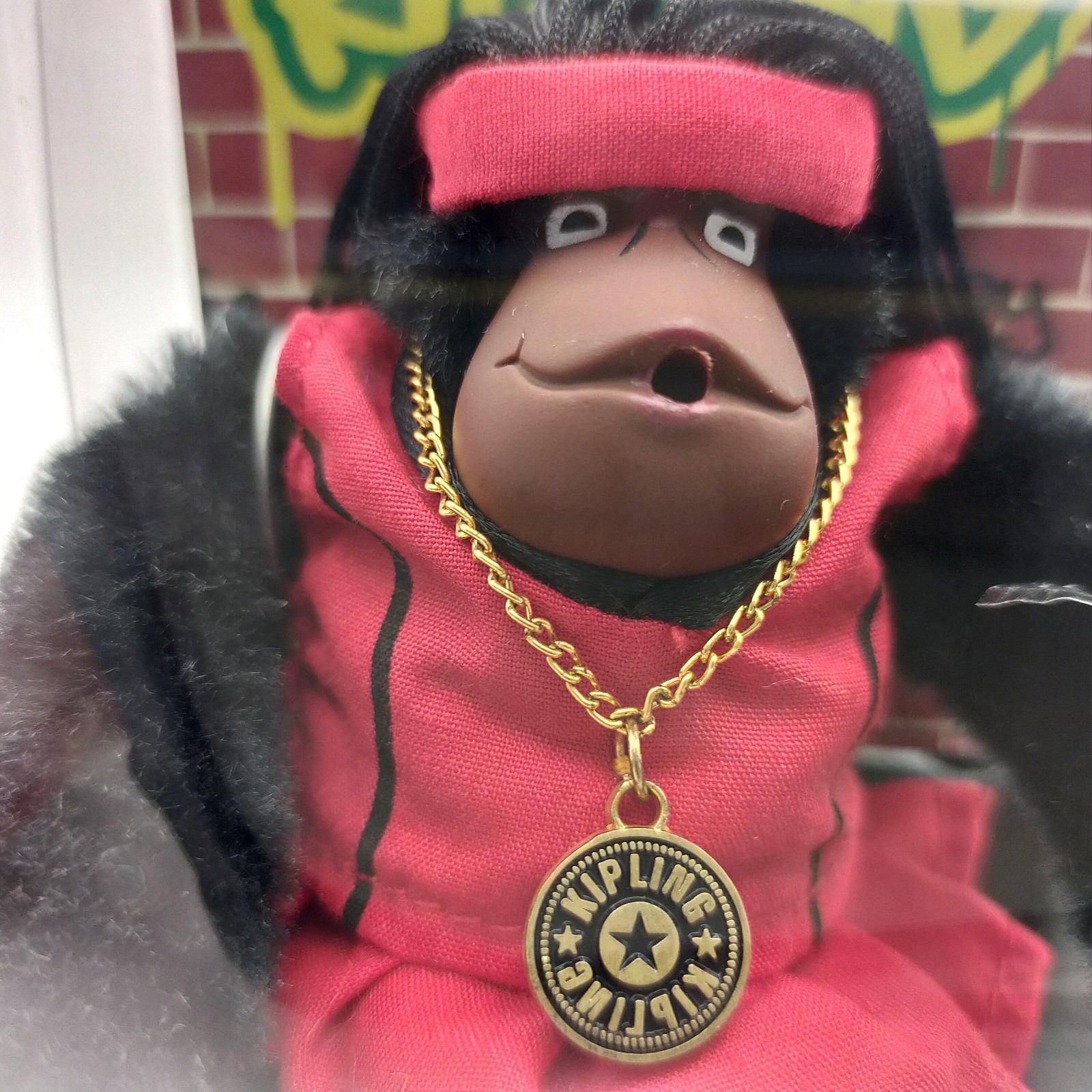 Kipling Monkey Keychain Hip Hop Girl Rare Collectible