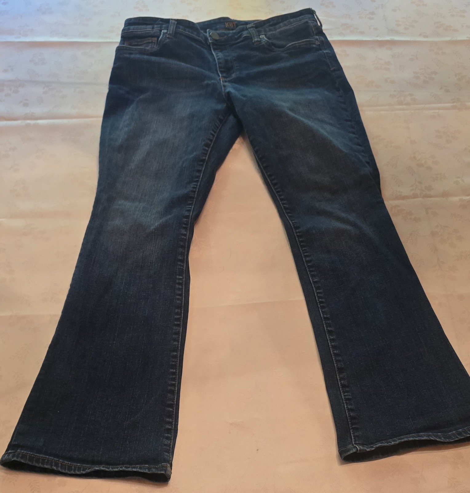 KUT from the Kloth Women’s Bootcut Dark Wash Blue Stretch Jeans 10P Petite