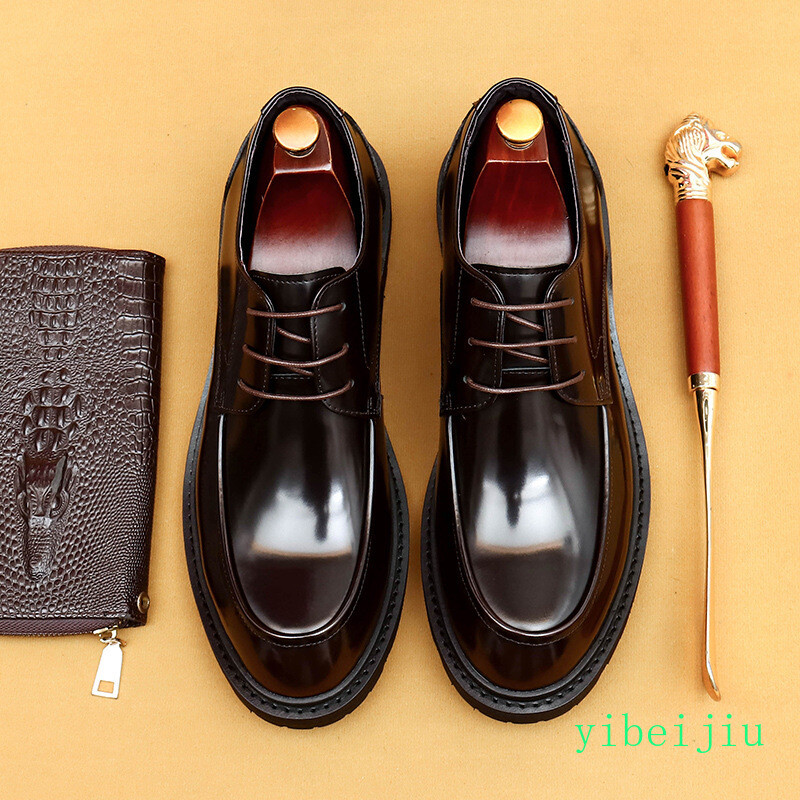 Men’s Business 100% Real Genuine Leather Dress Evening Business Shoes Handmade