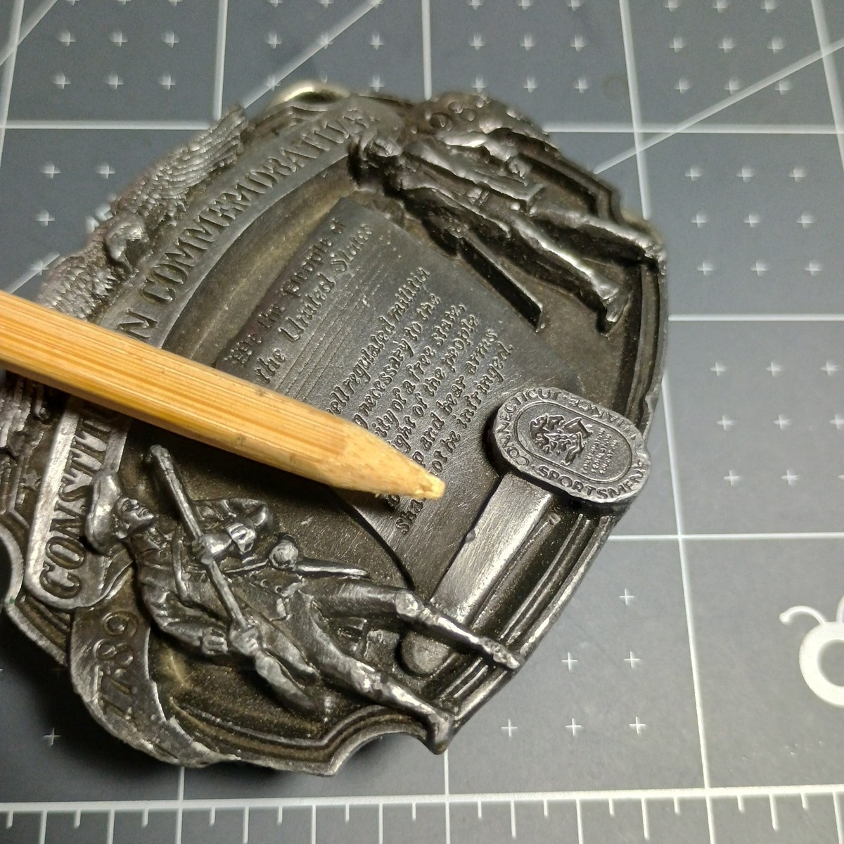 Buckle: Constitution 1789-1989. “We The People” Commemorative Pewter