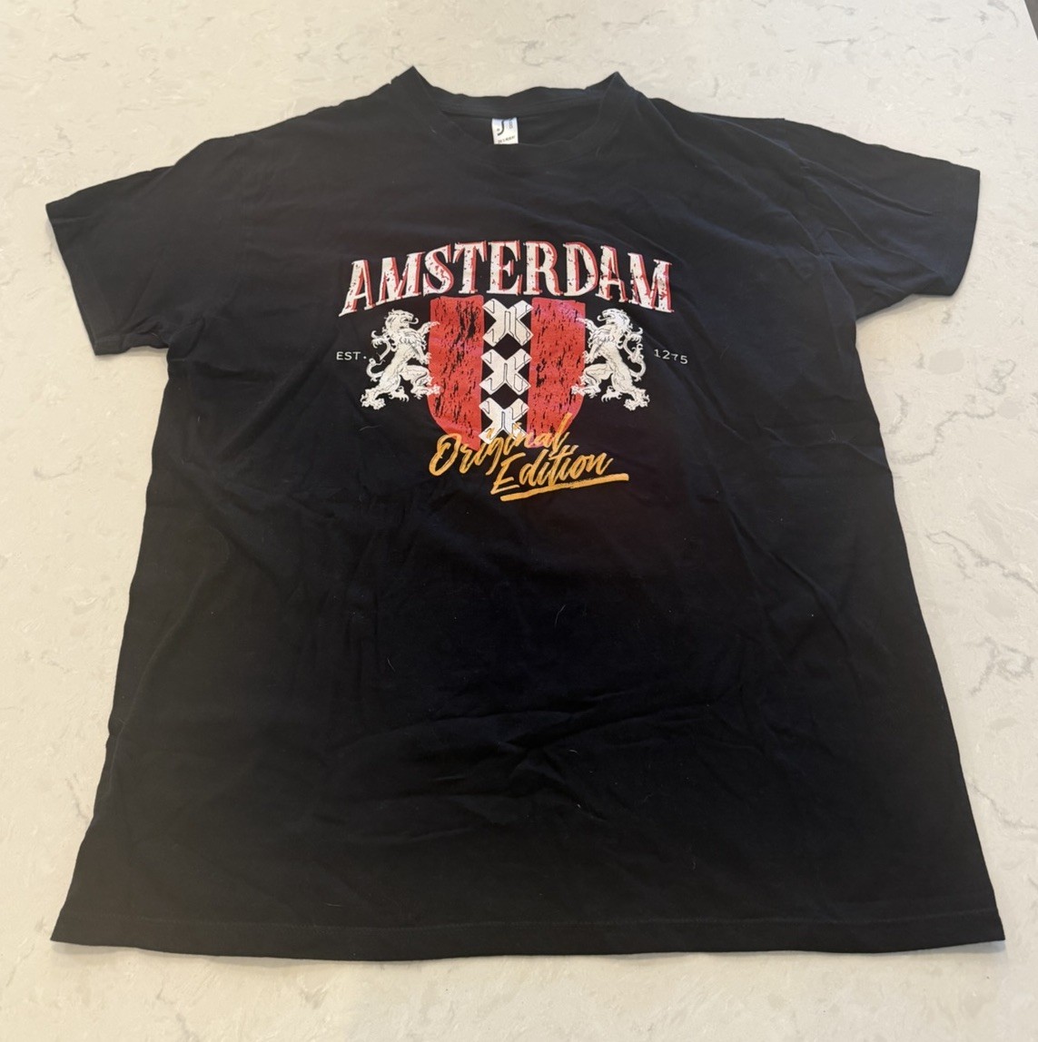 Sol’s-Regent Amsterdam Original Edition Black Men’s T-Shirt Size L