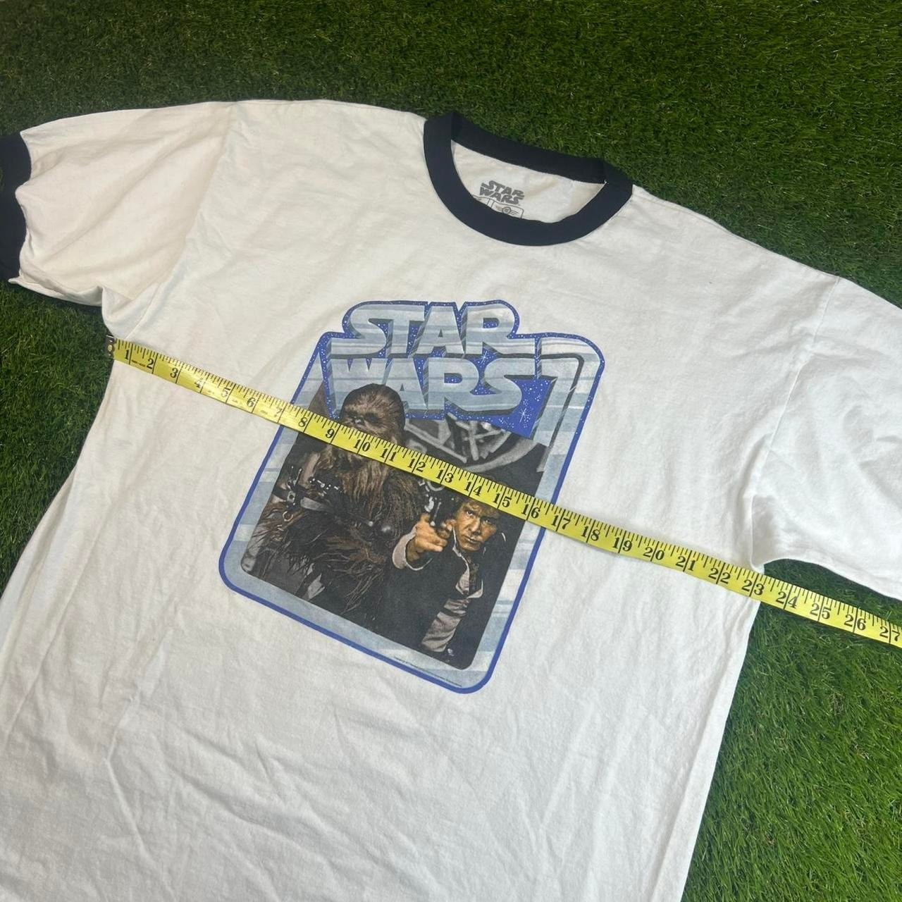Star Wars Han Solo Chewbacca Ringer T Shirt XL Retro Movie Graphic Tee