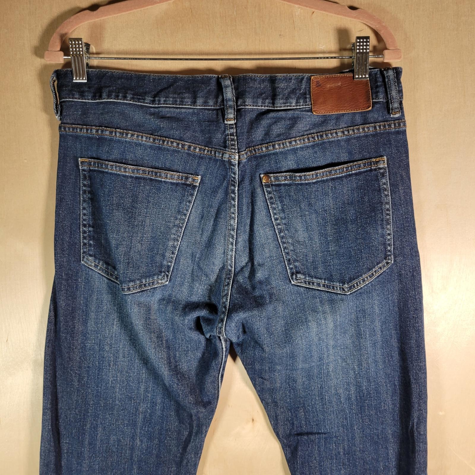 H&M & Denim Straight Blue Denim Button Fly Jeans Men Size 32×32