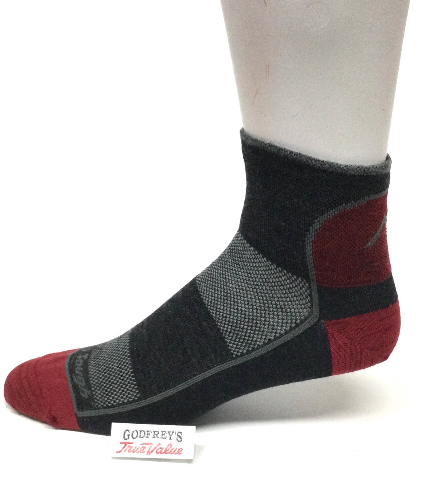 USA 1715 DARN TOUGH MEN’S TEAM DTV Run/Bike MERINO WOOL 1/4 SOCKS Light M- L XXL