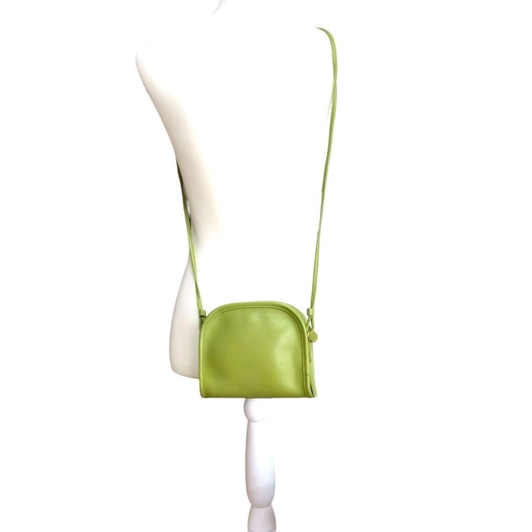 Vintage COACH Abbie Zip 9017 Green Leather Crossbody Mini Bag Rare color
