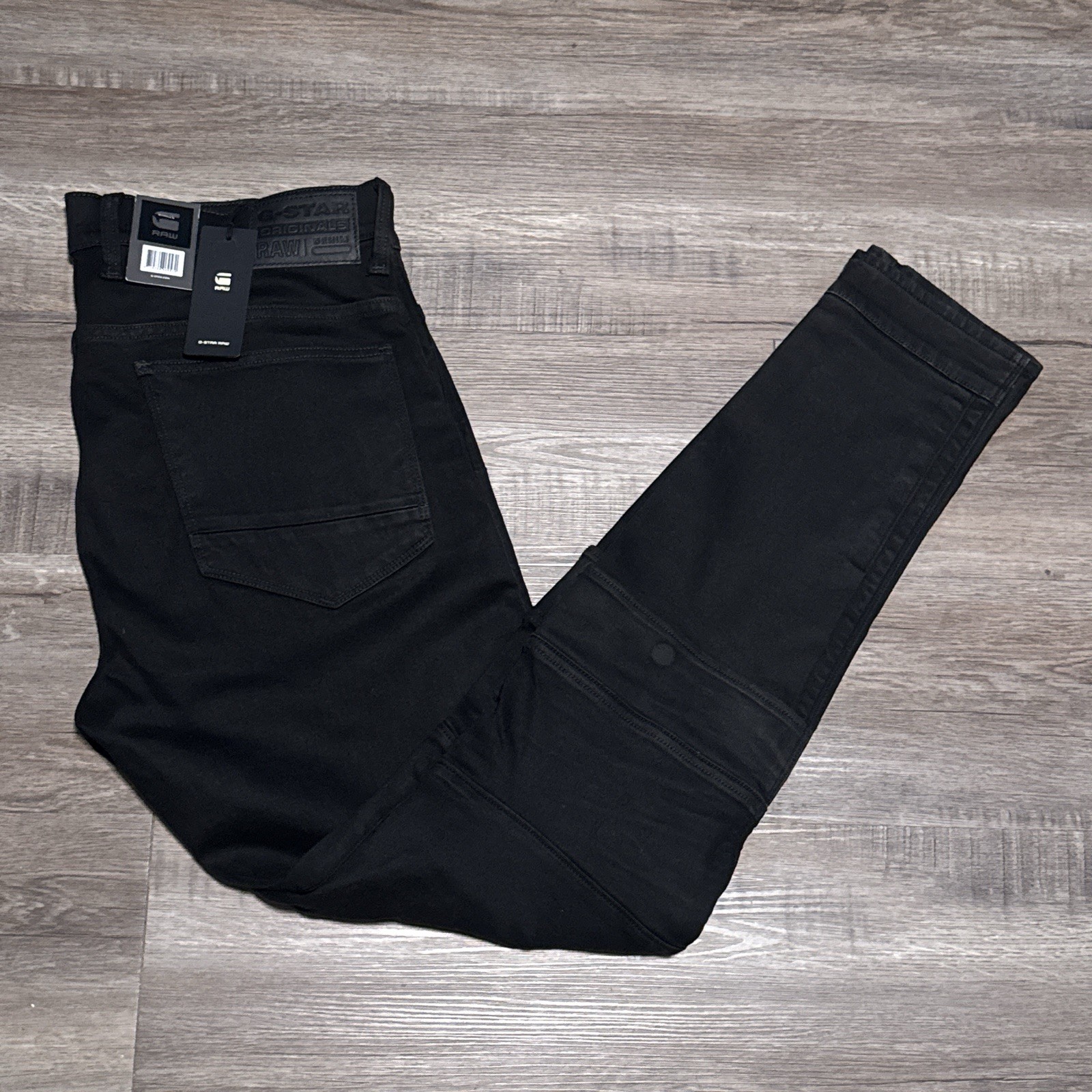 G-Star Raw Airblaze 3D Skinny Black Multi Pocket Moto Cargo Jeans Mens 32×32 NEW