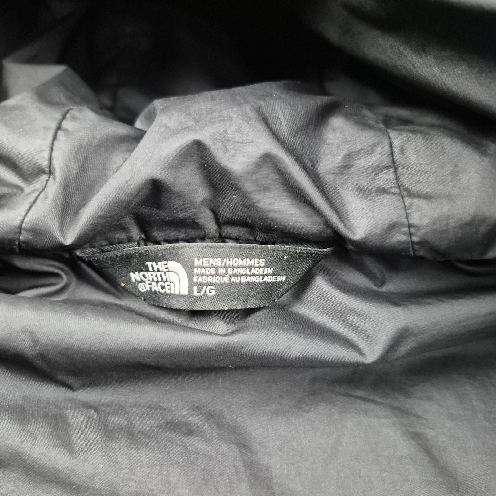 The North Face Jacket Mens Large Black Himalayan Light Synthetic Hooded Coat